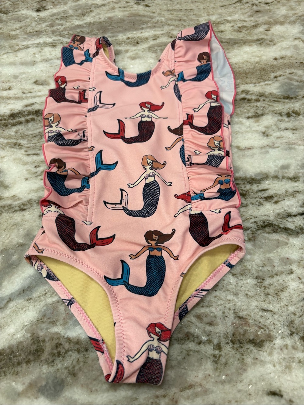Pink Chicken Pink Mermaid Ruffle One-Piece Swimsuit